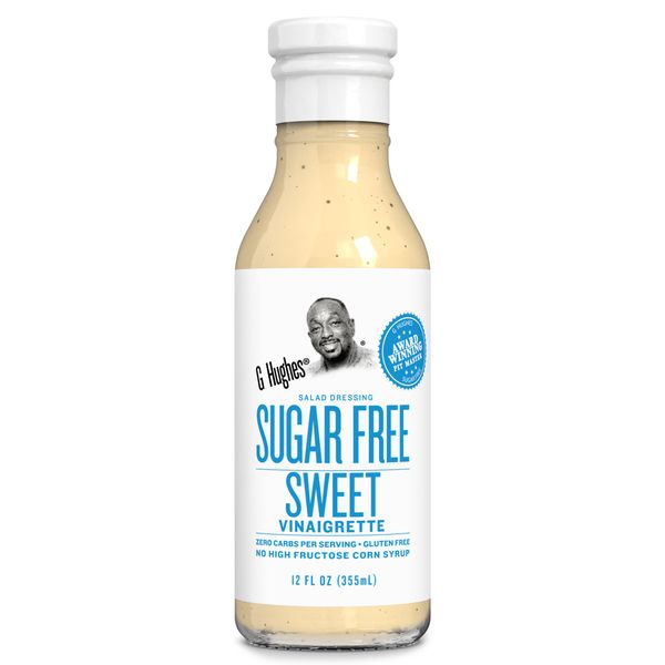 G Hughes Sugar Free Sweet Vinaigrette Dressing - Sugar Free Vinaigrette Dressing, Gluten Free Salad Dressings, Keto-Friendly Vinaigrettes, Sugar Free Salad Dressings - 12 Oz (3-Pack)