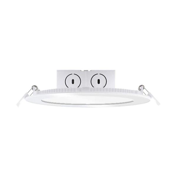 Bulbrite 6 in. Canless 2700K 65-Watts White Dimmable Flat LED Recessed Downlight
