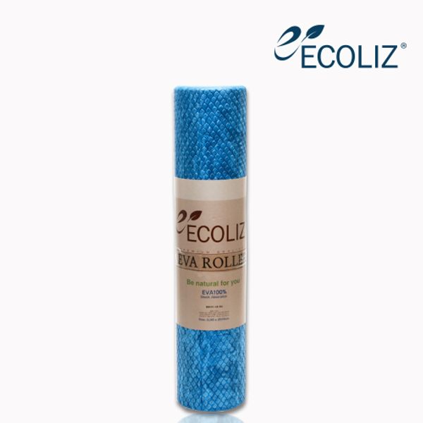 EcoLeeds Foam Roller Made in Taiwan [10x45], Marble Blue