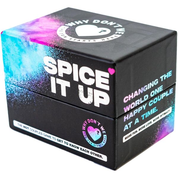 Why Don't We - Spice IT UP - Spicy Couples Games for Adults with 150 Cards with Conversations, Spicy Dares & More - Best Date Night Games for Couples - Romantic Adult Couple Games