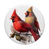 Beautiful Red Cardinal Birds Mobile Holder PopSockets Swappable PopGrip