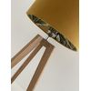 Mustard Yellow Velvet Botanical Ochre Monkey Drum Lampshade