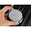 Crystal Silver Center Console iDrive Multimedia Controller Knob Cover For BMW