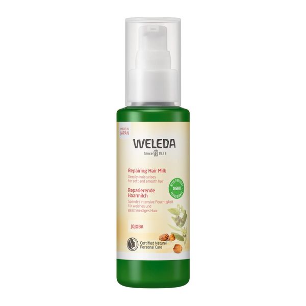 WELEDA Hair Milk, 3.4 fl oz (90 ml), Treatment Serum, Non-Rinse Treatment, Styling, Damage Repair, Floral Herbal Scent, Naturally Derived Ingredients, Organic