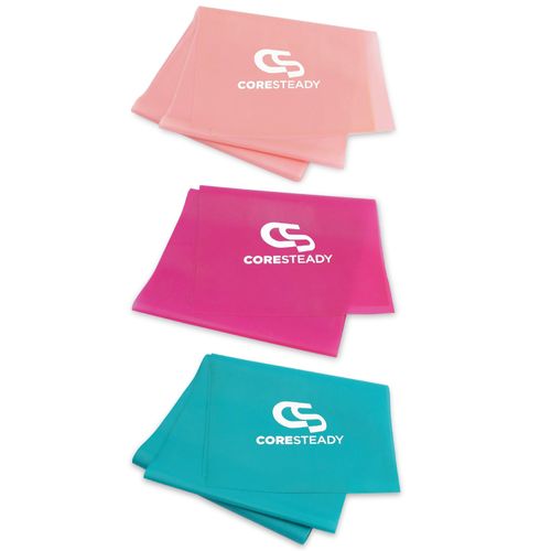Coresteady Gymnastics Band for Men and Women - Fitness Band without Fast Back for Strength Training - Elastic Band Sport for Fitness, Pilates, Physio and Yoga - With Training Instructions (English