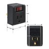 DEWENWILS 3 Pack Grounded Port Power Adapter Electrical Plug Outlet Switch
