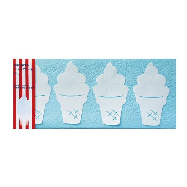 Medetaya Soft Ice Cream Memo Dissolves in Water