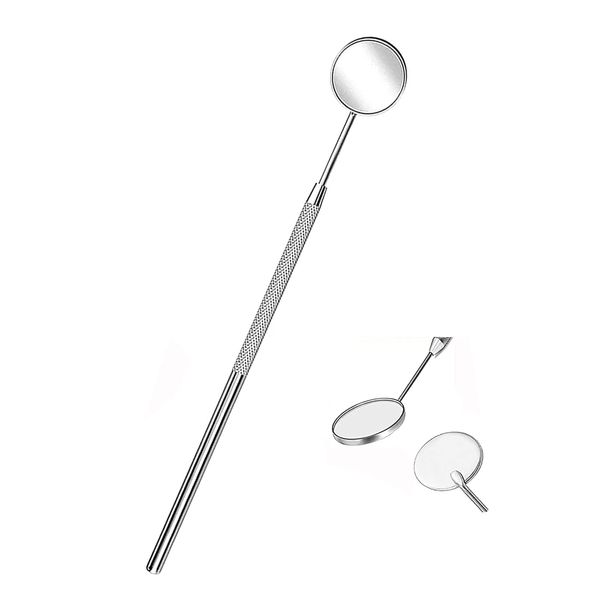 KINZIO Dental Mouth Mirror Oral Teeth Mirror Inspection Mirror Curve Angle Dentist Oral Care Mouth Checking Extension Tool Also uses for Eyelash Extensions.