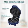 SNAILAR Mini Waffle Maker, 550W Waffle Iron, Ready Indicator Light, Non Stick Coating, Cool Touch Handle, Compact Size, Blue