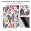 Yingphia Case for FM 11 (13th Gen, 2023)，Adjustable Angle PU Material Protective Case，Triangular Bracket with Automatic Wake-up/Sleep (Butterfly)