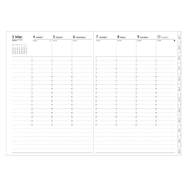 Direct Store Limited Edition 2024 Schedule Book, Weekly Vertical, A5 Full Size, Refill, EDiT Marks 24WDR-ETE-RFL