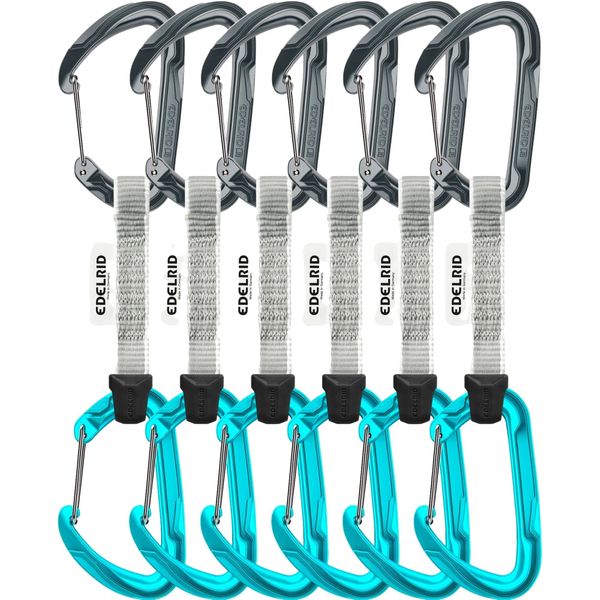 EDELRID Express Set Pure Wire Set Six Pack, Slate Icemint