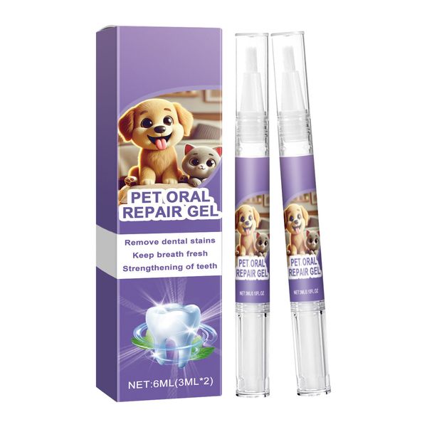 Pet Teeth Cleaner Pen 2X Pet Oral Restorative Gel Natural Pet Oral enjoyable