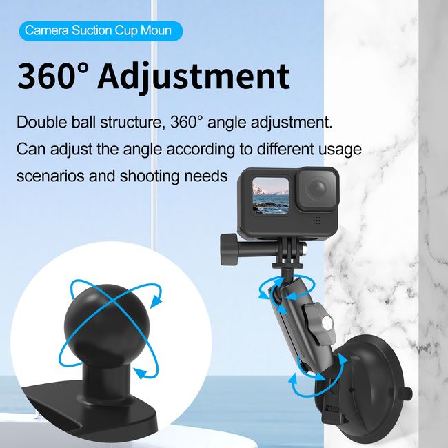 Action Camera Phone Holder for Car, Dashboard Car window Mount for GoPro 10  9 8 7 6 5 DJI Osmo Action 2 Insta360 One R X2 More