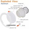 10X 8-Inch 5CCT Dimmable Canless LED Recessed Ceiling Panel Light w/Junction Box