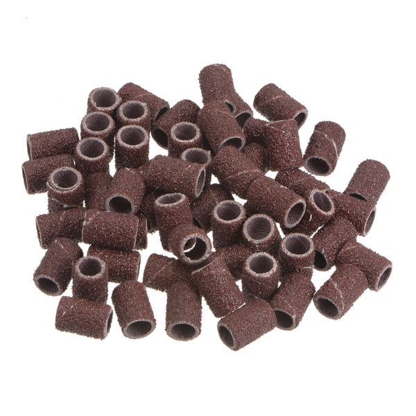 sourcing map 50pcs Sanding Drums 1/4 Inch Mini Sanding Sleeves 80 Grit Sanding Bands for Drum Sander Rotary Tools