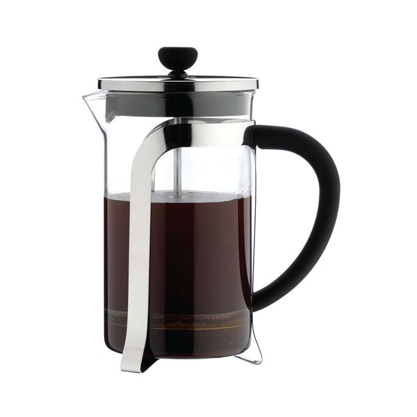 Café Ole KM-03C Café Olé Mode Range Stunning Chrome Finish 3-Cup 350ml Glass Cafetière French Press Espresso Coffee Maker