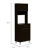 TUHOME Della 60 Kitchen Pantry Engineered Wood Pantries in  Black