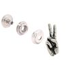 Peace Sign Head Nickel Button Snap Set 1" 1265-997 Stecksstore