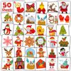 Leesgel 50 x Tattoos for Kids Christmas Stocking Fillers, Merry Christmas Decorations - Santa/Christmas Hat/Tree/Snowman Tattoo Stickers, Christmas Eve Box Sweets Gift Ideas Birthday Party Favours