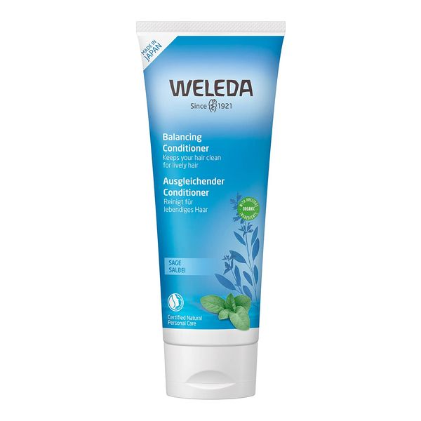 WELEDA Sage Hair Conditioner, 6.8 fl oz (200 ml), Scalp Care, Clear Herb Scent, Naturally Derived Ingredients, Organic