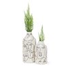 Abbott Collection 27-PABLO-296 Large Vase with Faces, White/Black