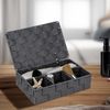 WENKO Adria Storage Basket with Lid, Dark Grey, Small