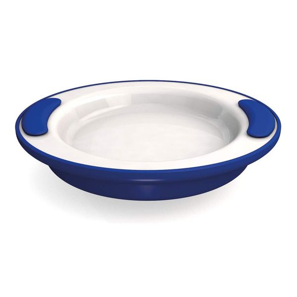 Ornamin Keep Warm Plate Ø 25 cm Blue Melamine (model 201) | keep warm dish, thermo dish, melamine plate, non-slip plate