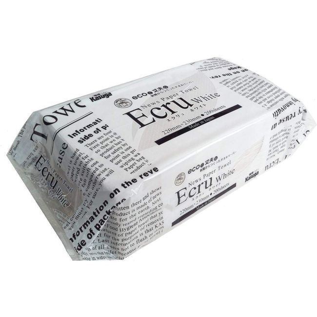 News Paper Towels, Ecru White, Medium Form, 200 Sheets x 30 Pack, Sold as Case