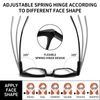 MMOWW 3 Pack Oversized Reading Glasses for Women Men, Blue Light Blocking Computer Readers with Spring Hinge Scratch Resistant +2.5