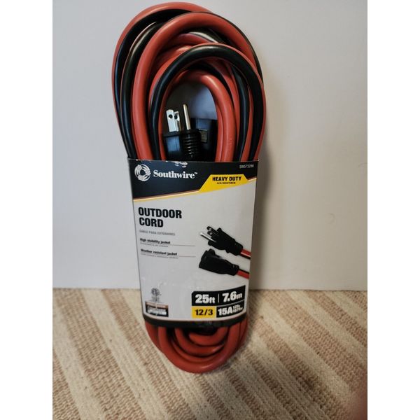 Southwire Heavy Duty Outdoor Extension Cord 12/3 25ft New