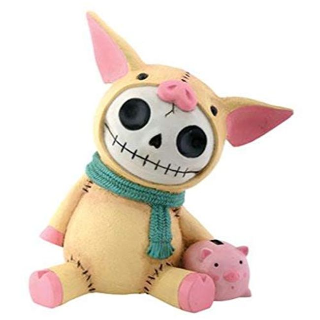 Furry Bones Piggy BANK Skull Pig Bank