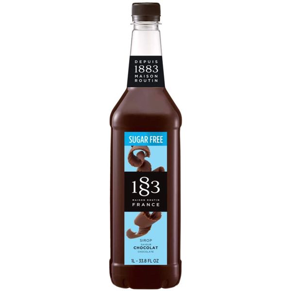 1883 Maison Routin - Sugar-Free Chocolate Syrup - Made in France - Pet Bottle | 1 Liter (33.8 oz)