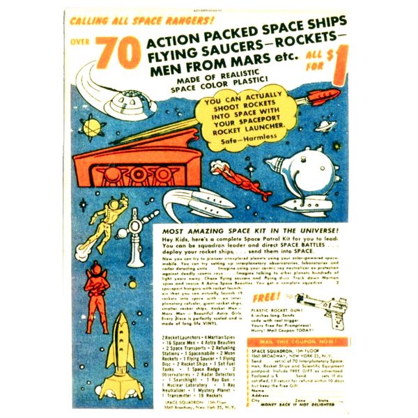 Space Ranger 70 Flying Rocket Ships Toy Comic Ad Fridge Magnet 1YR Warranty!