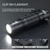 Warsun Tactical Camping Rechargeable EDC Flashlight with Clip and Tail Light