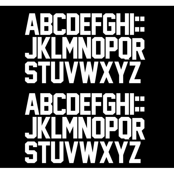 3-inch Iron-On Letters Heat Transfer Letters DIY Letters Jersey Clothing T-Shirt Team Slogan (White)