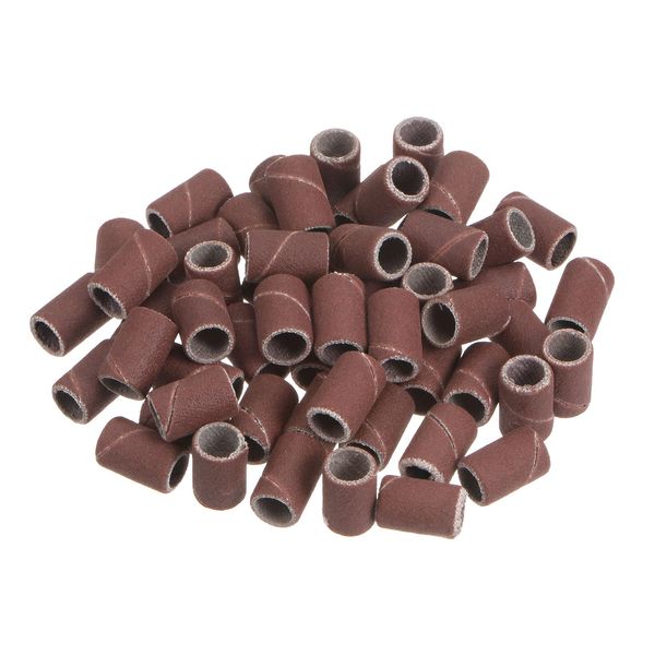 sourcing map 50pcs Sanding Drums 1/4 Inch Mini Sanding Sleeves 600 Grit Sanding Bands for Drum Sander Rotary Tools