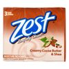 Zest Bath Bars Cocoa Butter Shea Bars 3 ea, Chocolate, 4 Fl Oz