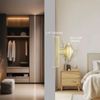 NCSEN Satin Brass Door knobs Interior for Closet, UFO Gold Door Knobs Dummy Door Handles