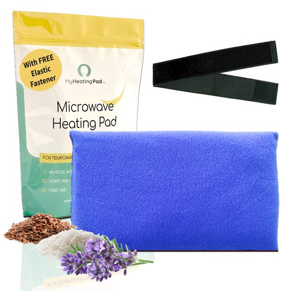 My Heating Pad for Pain Relief - Moist Microwavable Heating Pad for Joints and Muscles Relief - Microwave Hot Pack Heat Pad for Cramps - Chilled or Heated Pad Therapy - 1 Pack Blue - Lavender Scent