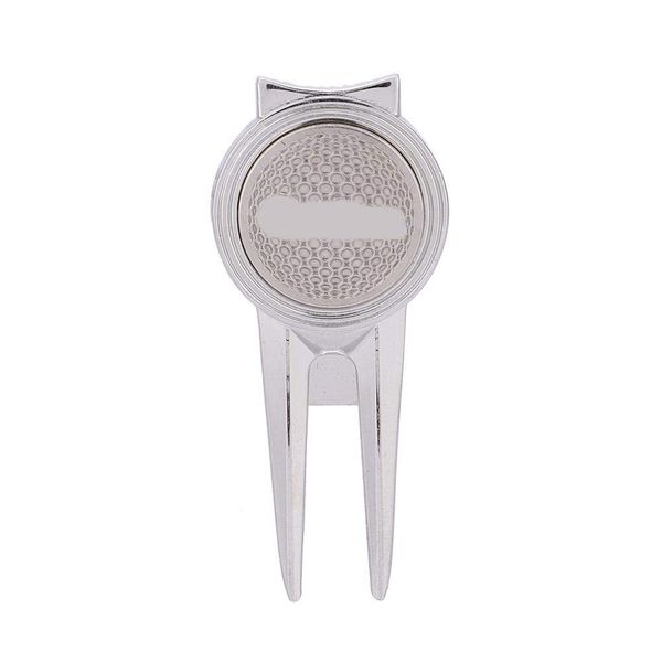 Tbest Divot Repair Tool, Pitchabnehmer Für Kappe,Divot Reparaturwerkzeug,Elegantes Werkzeug Aus Zinklegierung,Reparaturwerkzeug,Magnetisch,Divot,Zubehör Ball Marker,Silber D103