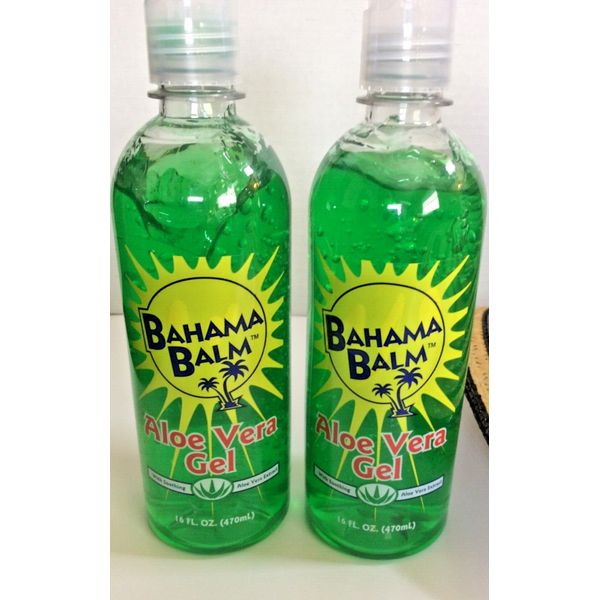 FREE SUN HAT with purchase Bahama Balm 16 oz Aloe Vera Gel After Sun Care/2 pack