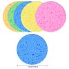 10 Pcs Facial Sponges, Reusable Face Cleaning Sponge, Natural Cellulose Face Sponge, Beauty Sponges for Facial SPA Massage Makeup Removal (5 colors） (Round)