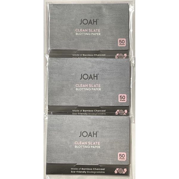 Joah Clean Slate Blotting Paper 50 Sheets, 3 Pack