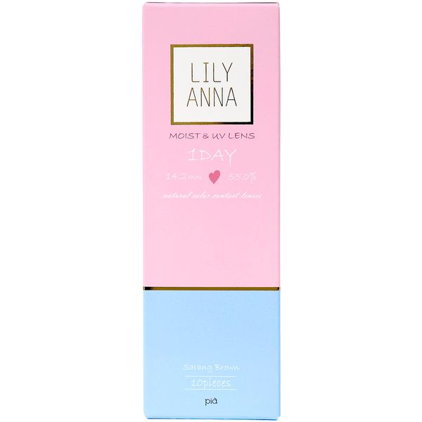 LILY ANNA 1DAY 10枚入り サランブラウン（度あり）[-0.75]