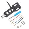 Yanmis Turntable Headshell Mount, Universal Phono Headshell with Lead Wires 6.3cm for Various Phono