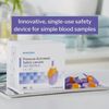 100 Count 30 Gauge Purple Lancets for Safe Blood Sampling and Testing