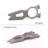 Hamans Titanium EDC Multi Tool with Wrench Bottle Opener Pry Bar Function Mini Portable Key Chain (Gray)