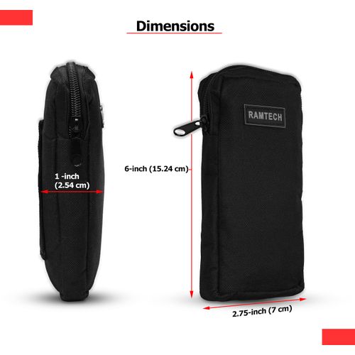 Ramtech Soft Travel Universal Carrying Case for GPS with Bonus Wrist Strap, Compatible with Magellan Triton 1500 2000 Handheld GPS, NCGM