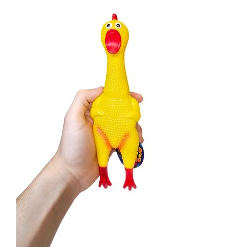 Rubber Chicken with Sound - 1 Pack (8") Collectible Squeeze Chicken, Prank Novelty Toy, Decompressive/Vent Toy, Silly Party Favor for Kids, Adults, Dogs, Family Games, Noisemaker (Chicken, 1, Pack)